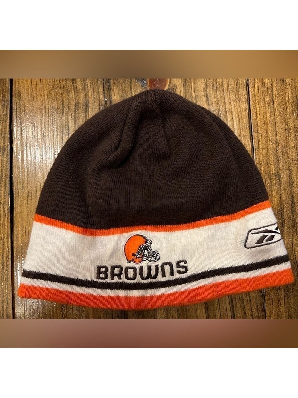 Cleveland Browns Thermal Brown & Orange Vintage Scully - Reebok - Sideline